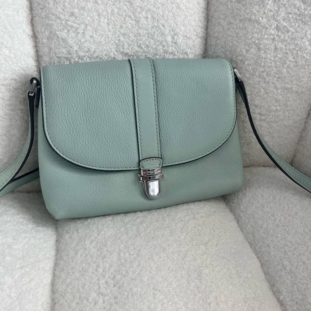 Michael Kors Mint Green Leather Crossbody Bag
